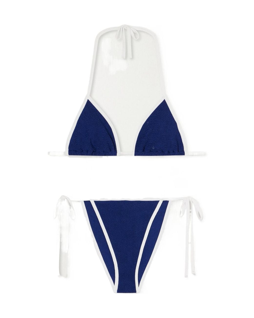 Hunza G Blue Two-Tone Bikini