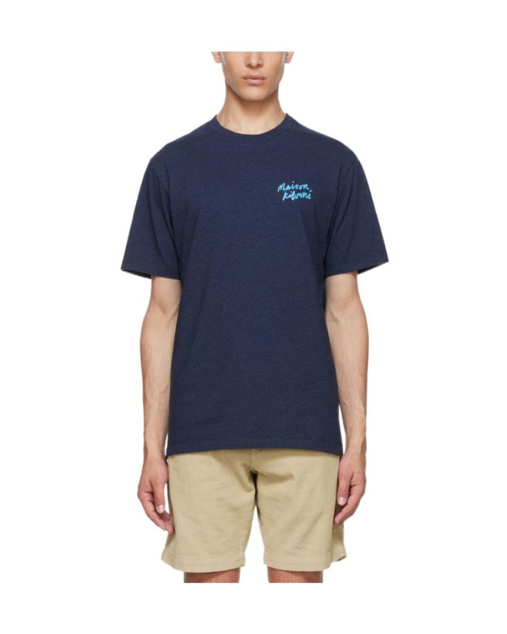 Maison Kitsuné Blue Logo Short-Sleeve T-Shirt for men