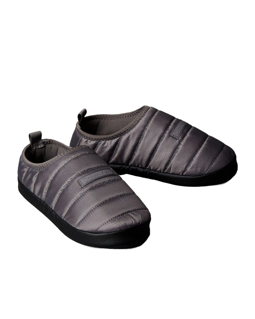 Calvin Klein Black Quilted Slipon Shoes for men