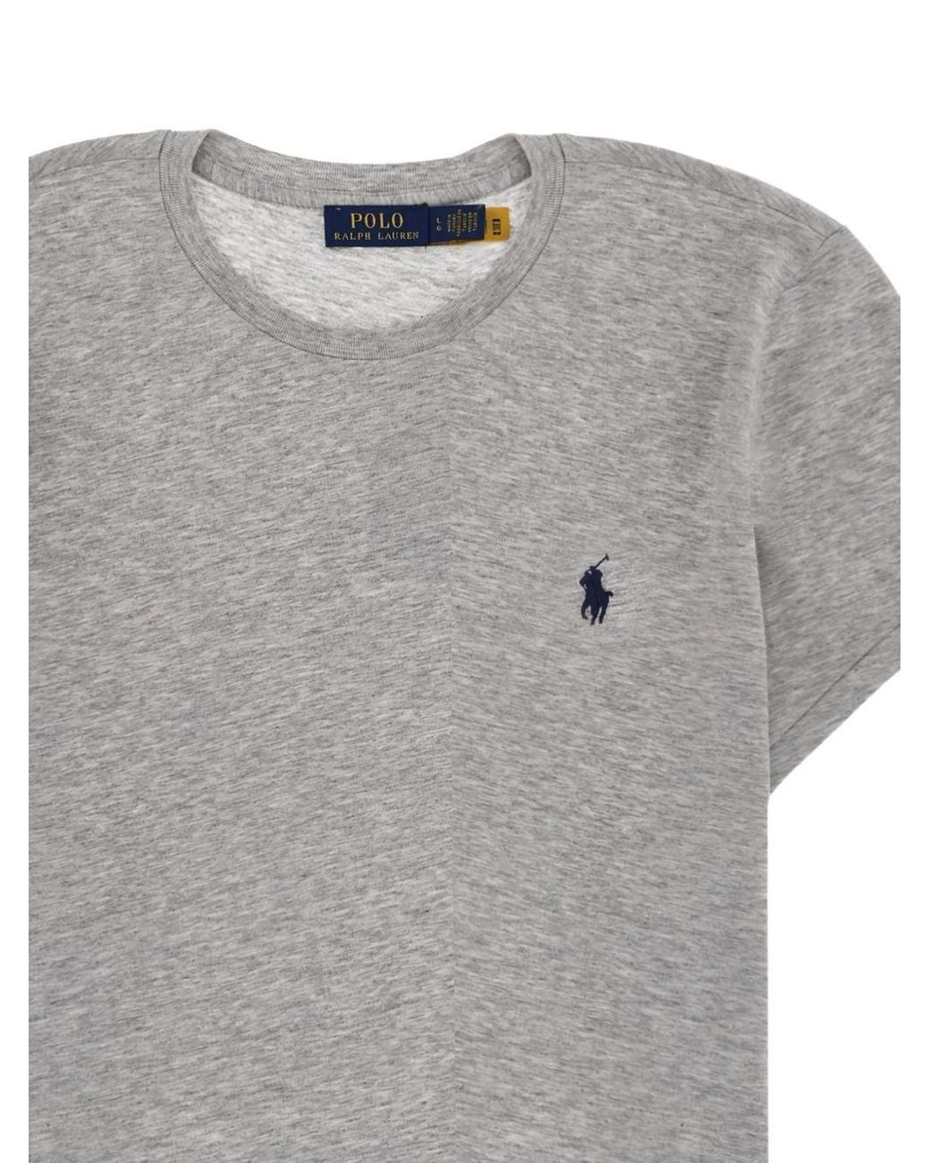 Polo Ralph Lauren Gray Logo Embroidered Crewneck T-Shirt