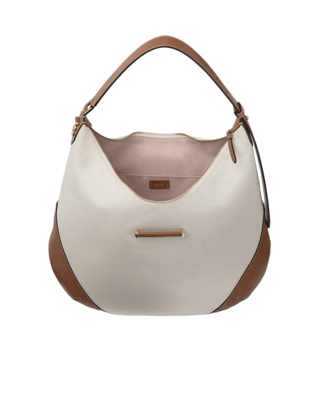 Jimmy Choo White Bar Hobo Large Shoulder Bag
