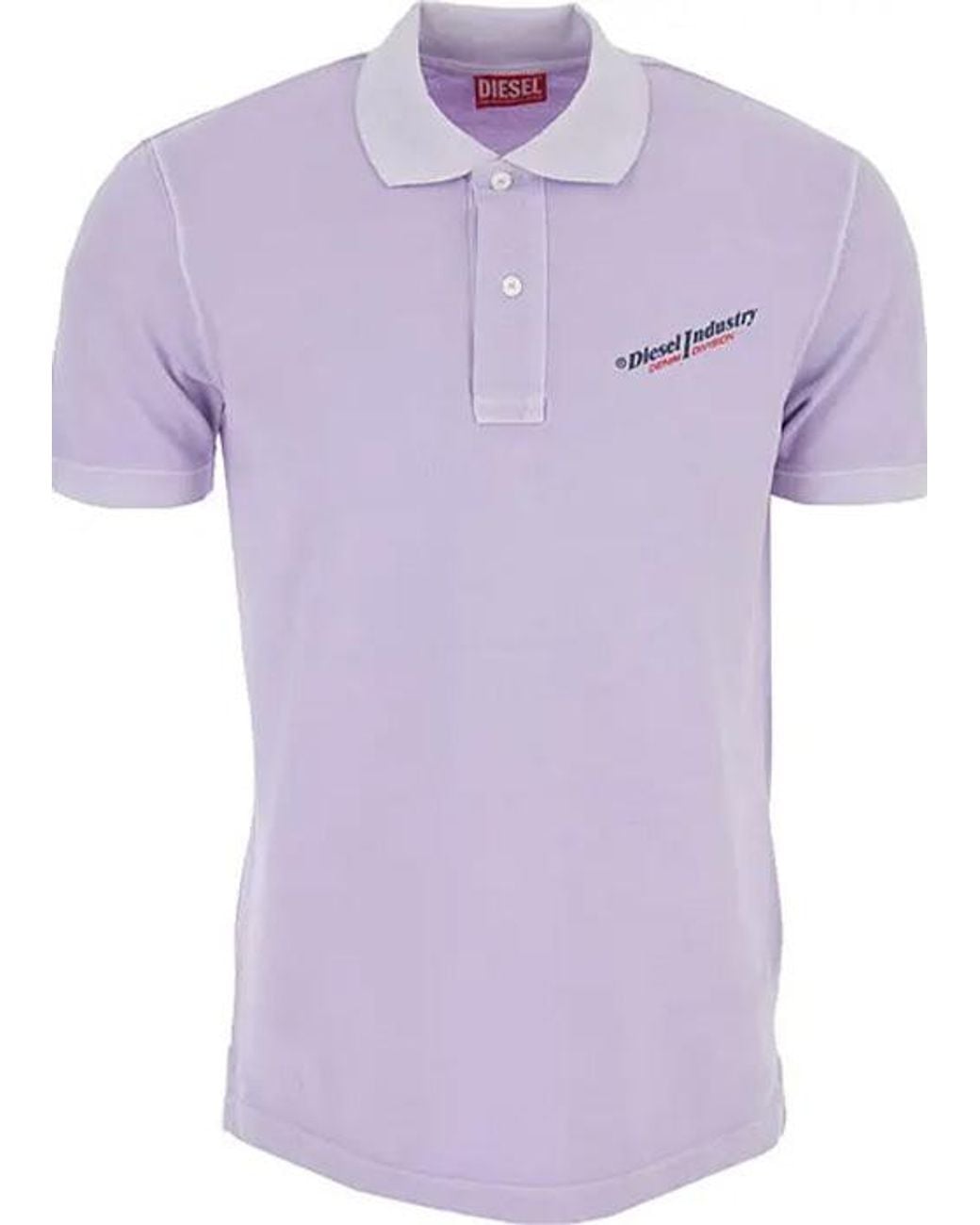 DIESEL Purple Logo-Print Short-Sleeved Polo Shirt for men
