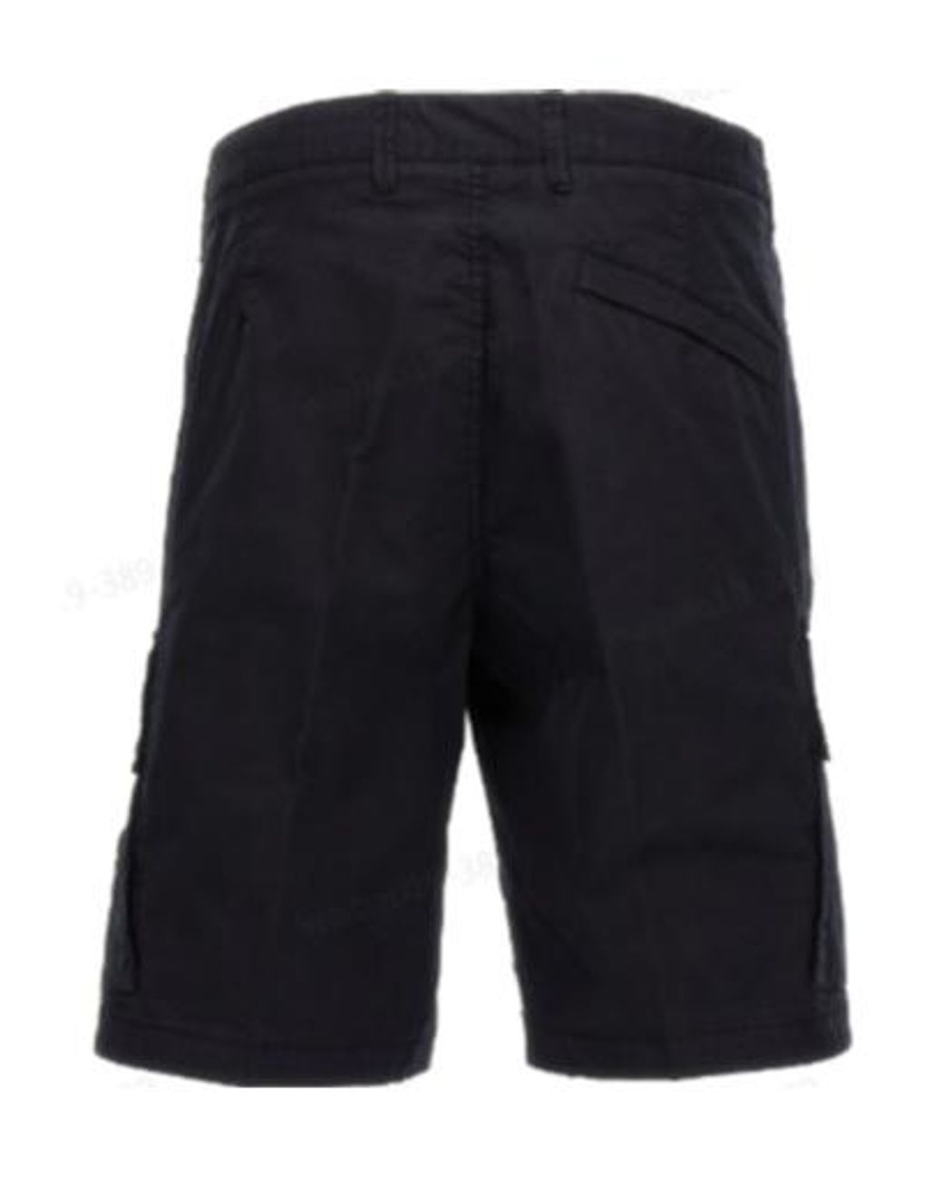 Stone Island Blue Compass-Patch Knee-Length Cargo Shorts for men