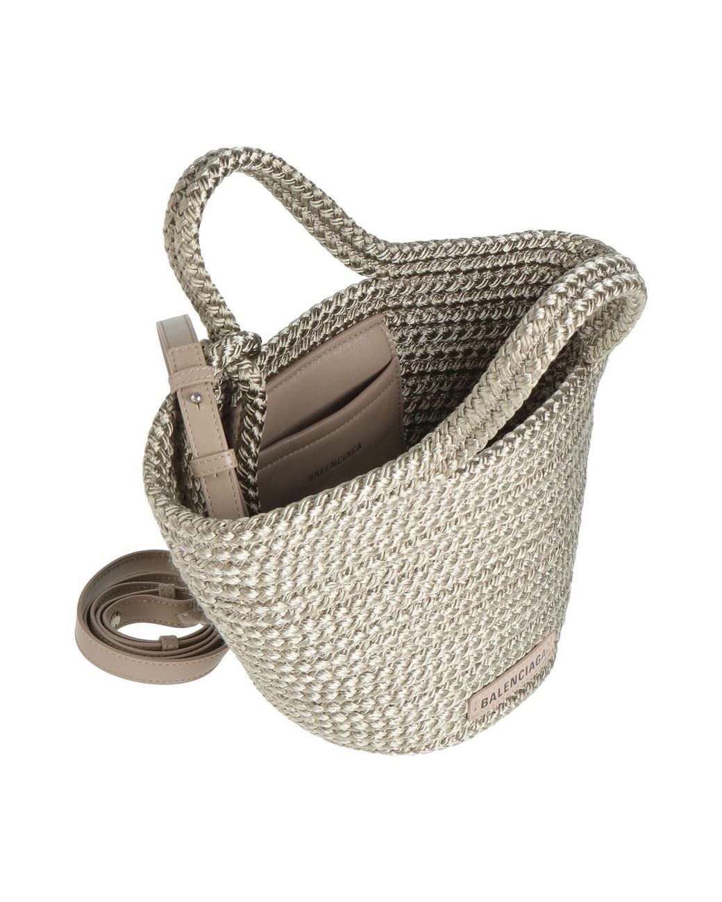 Balenciaga Metallic Medium-Sized Solid-Color Tote Bag
