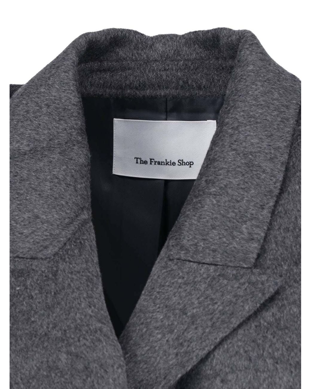 Frankie Shop Gray Double-Breasted Coat