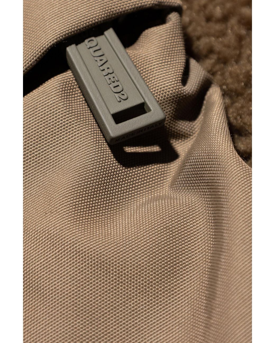 DSquared² Natural Half-Zip Fleece Hoodie for men