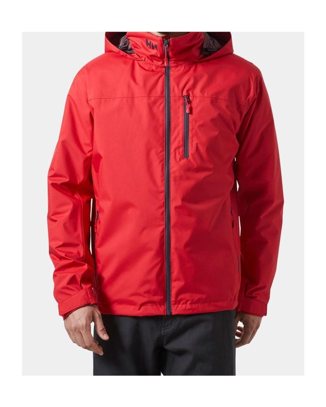 Helly Hansen Red Crew Hooded Midlayer Sailing Jacket 2.0 for men