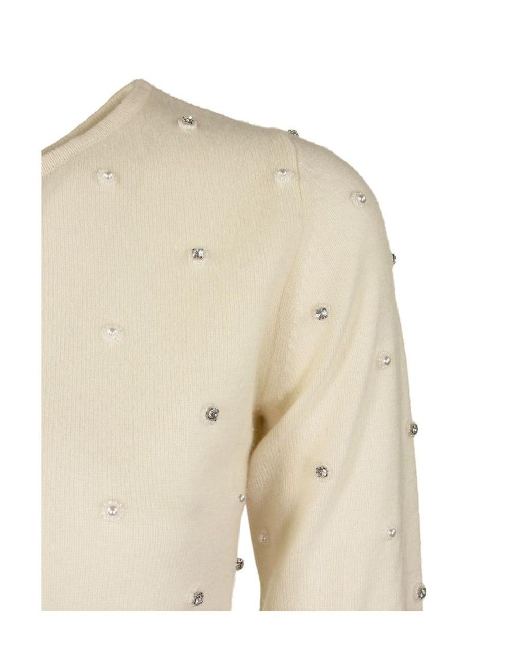 Max Mara Natural Crew Neck Knit Pullover
