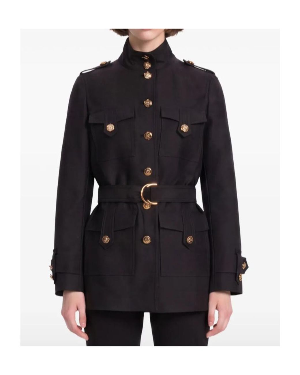 Zimmermann Black Valiant High Neck Jacket