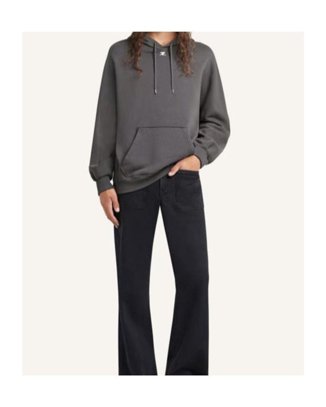 Courreges Gray Courrèges Oversized Hoodie for men