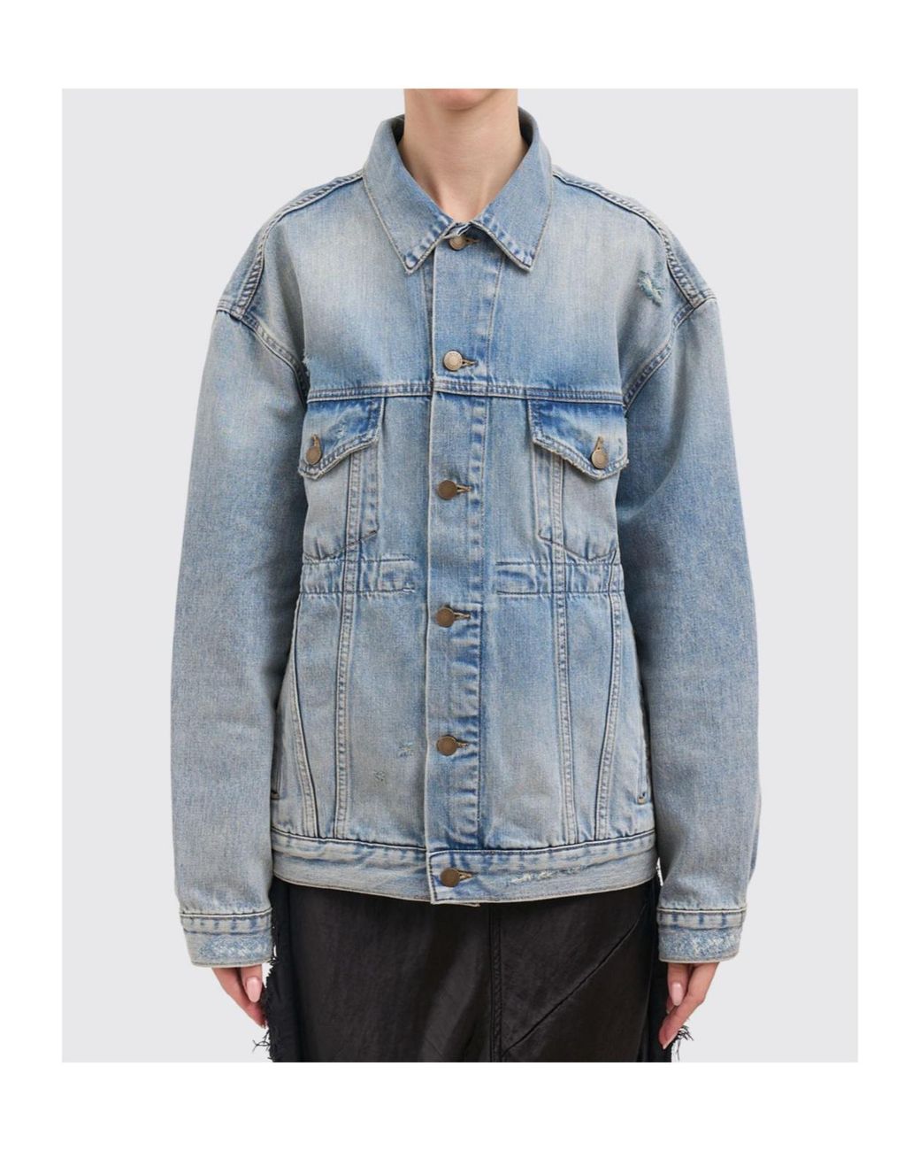 Haikure Blue Clay Broken Celestial Distressed Logo Patch Jacket