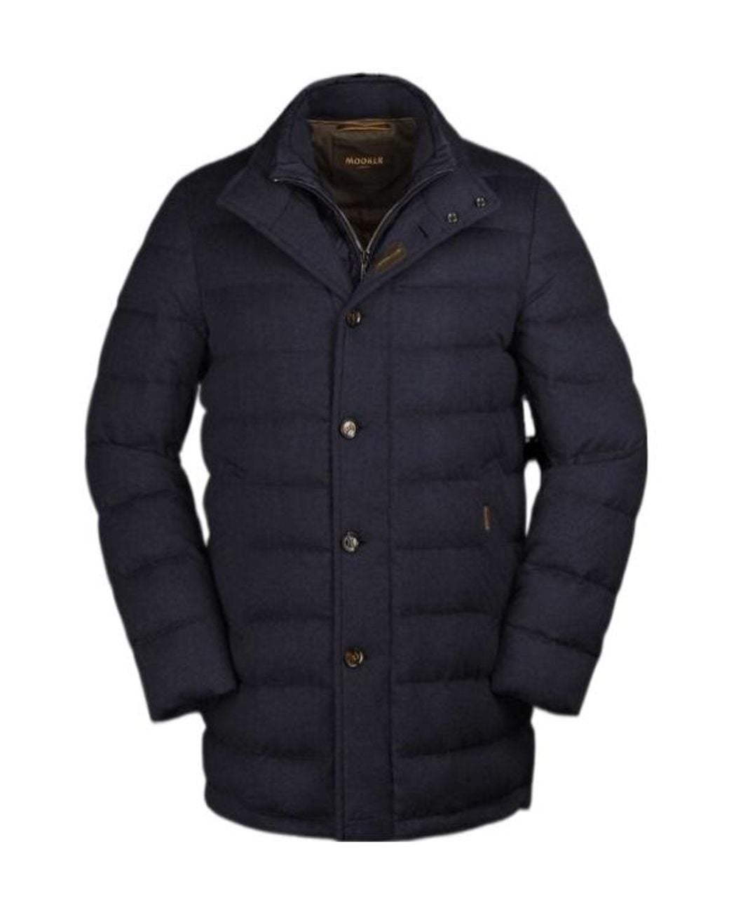 Moorer Blue Calegari Quilted Coat for men