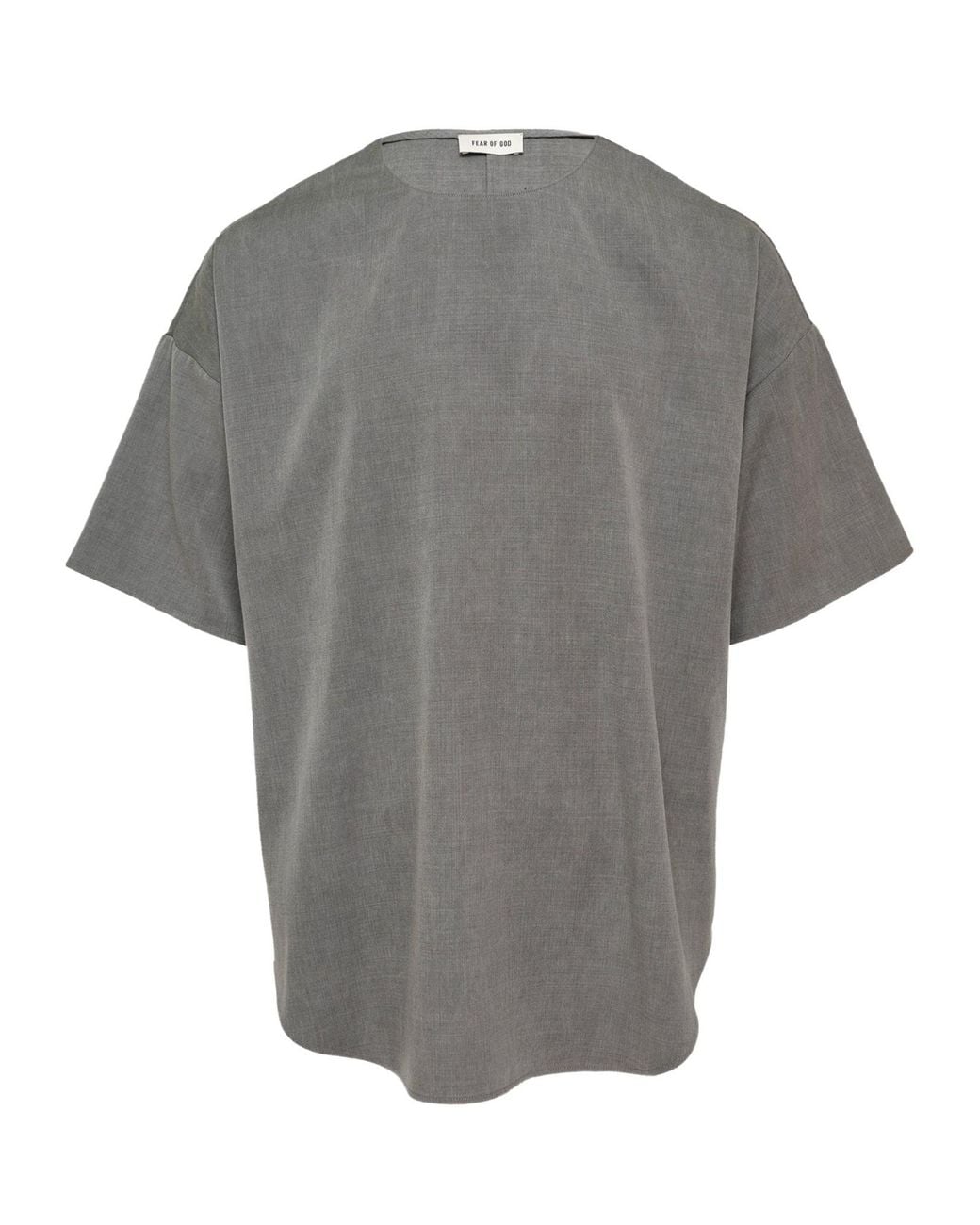 Fear Of God Gray Drop-Shoulder Short-Sleeved T-Shirt for men