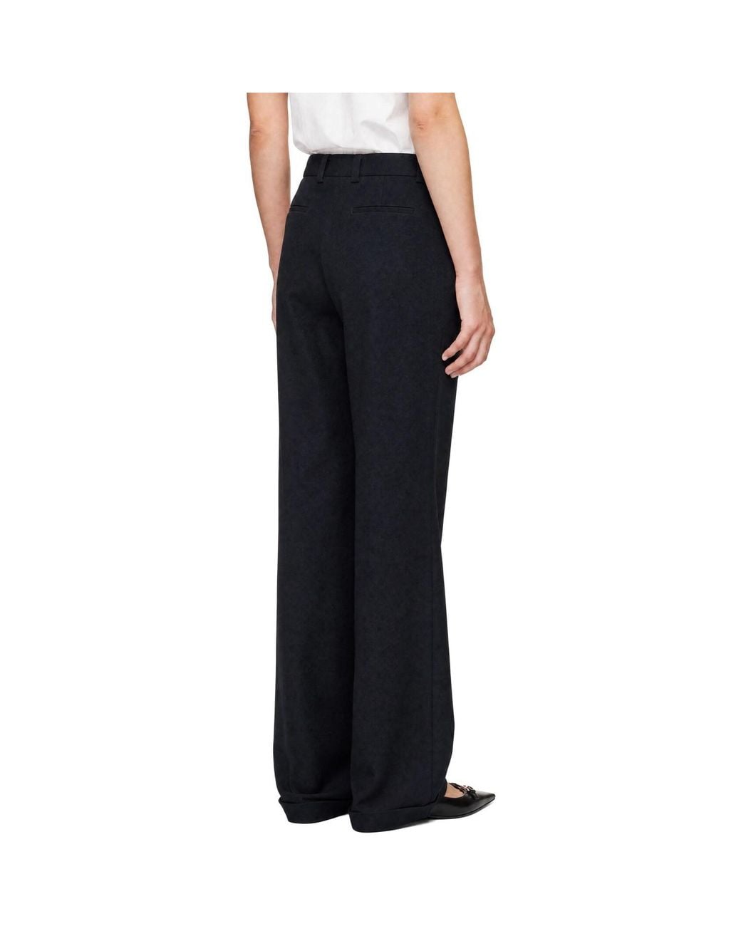 ShuShu/Tong Blue Casual Trousers With Belt Loops