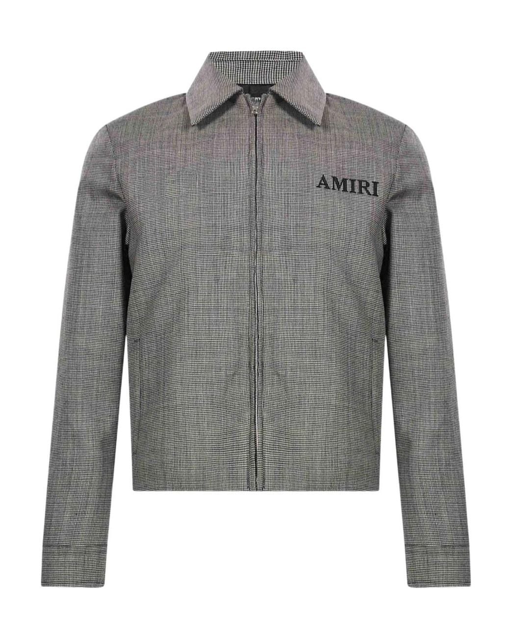Amiri Gray Houndstooth Blouson for men
