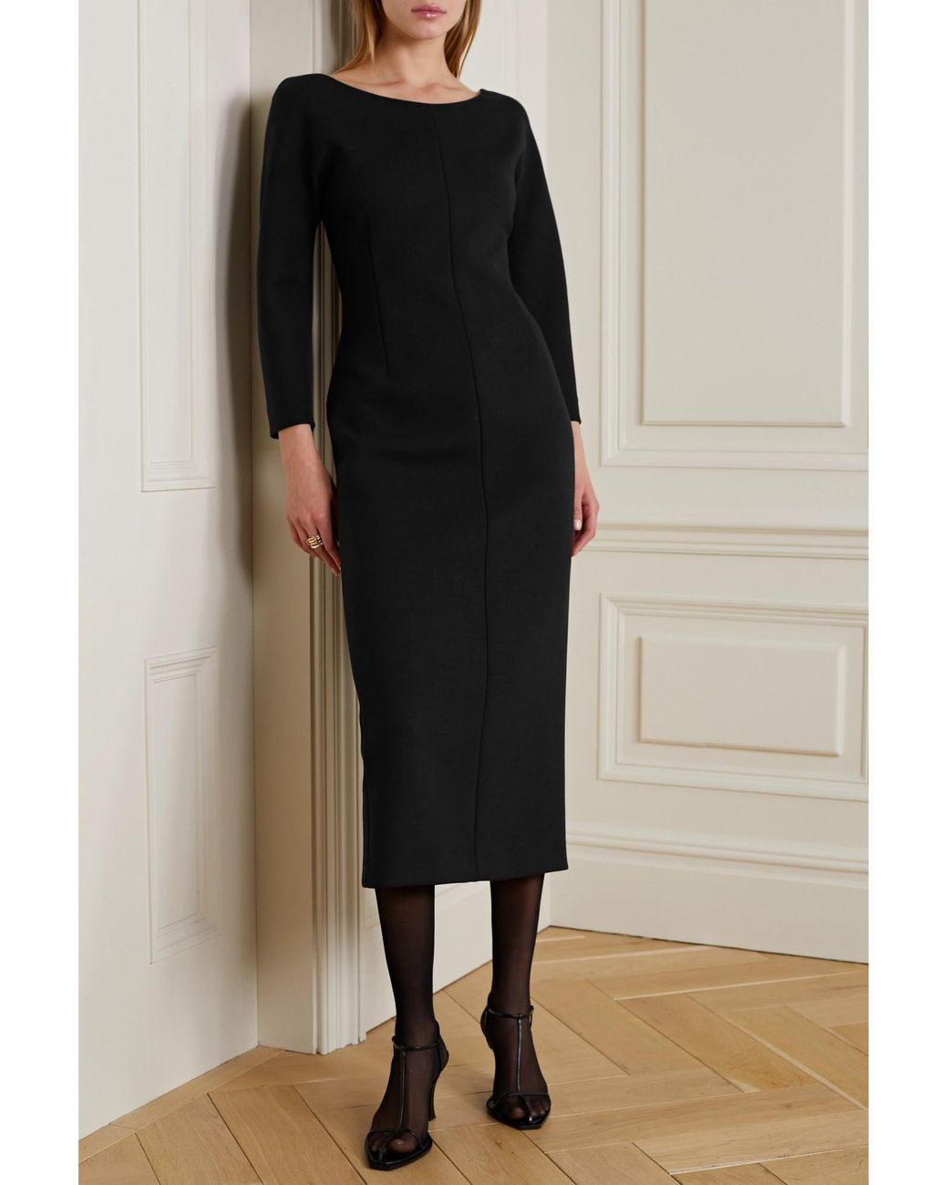 The Row Black Fit Dress