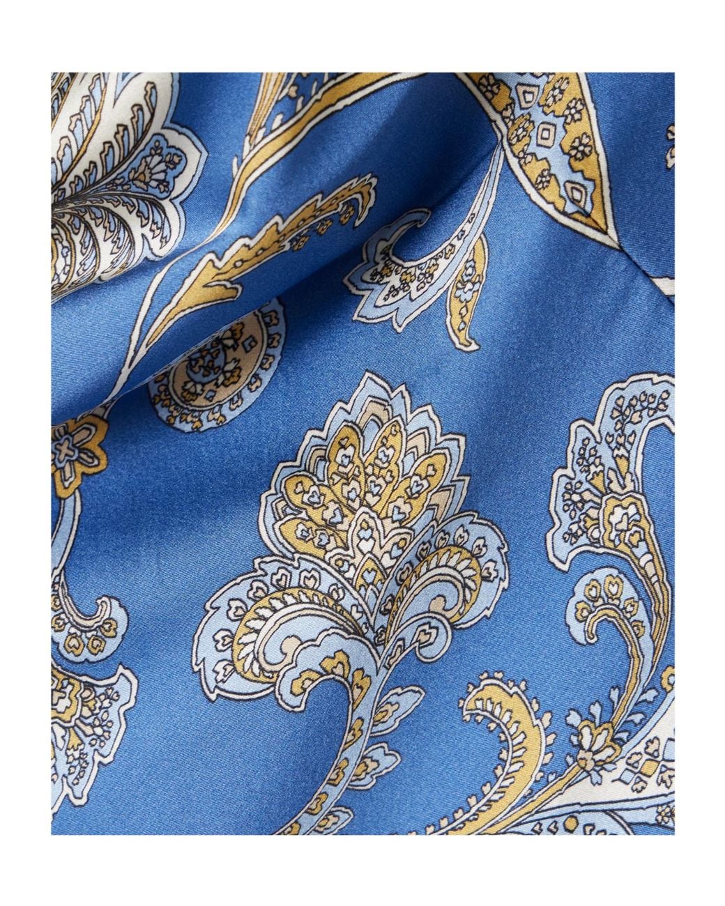 Veronica Beard Blue Ember Draped Paisley-Print Dress