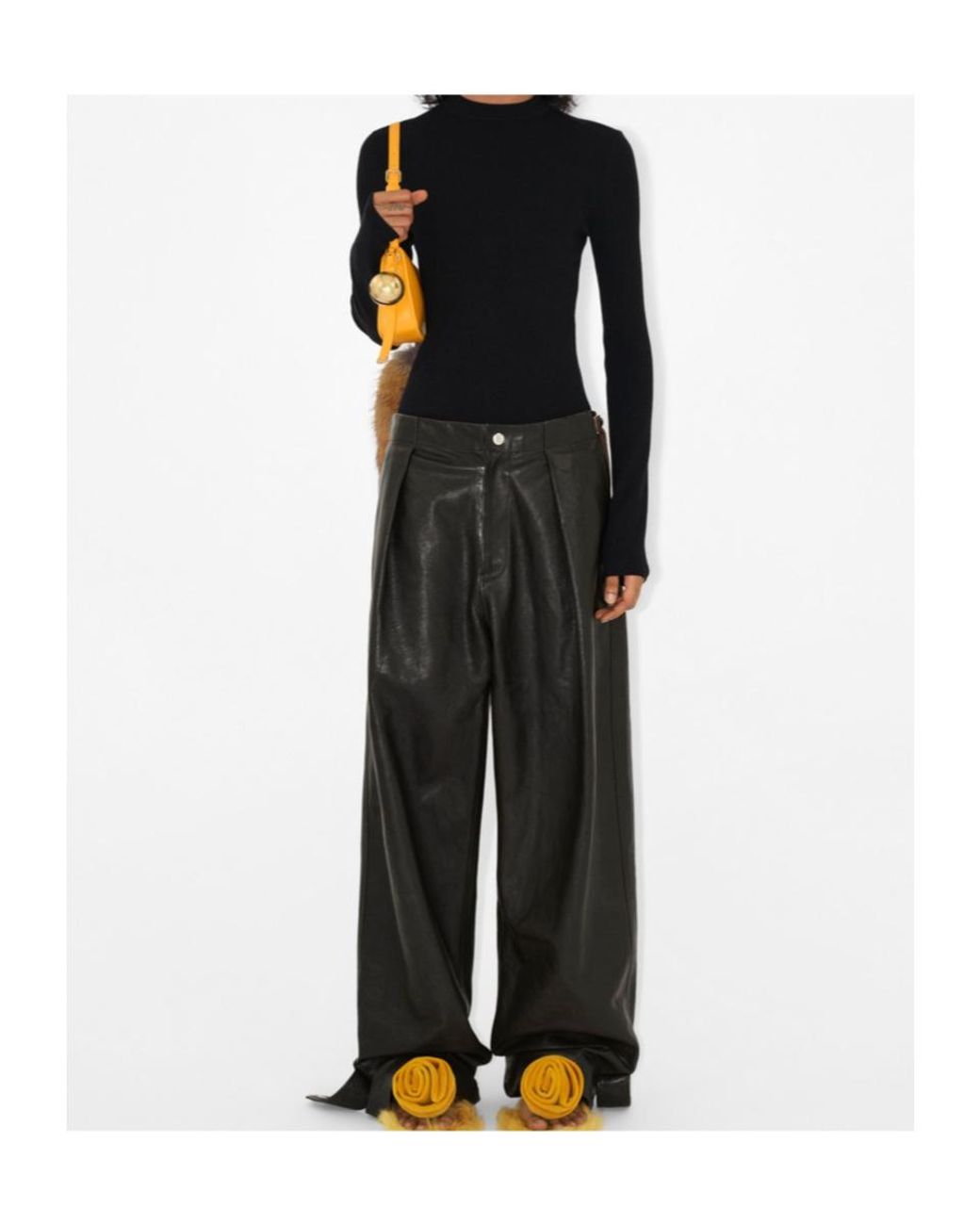 Burberry Black Logo Patch Ribbed-Knit Jumper