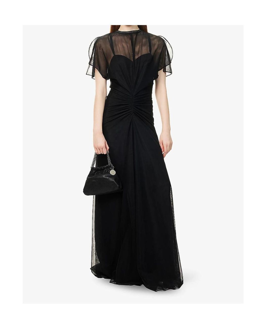 Victoria Beckham Black Short-Sleeved Dress