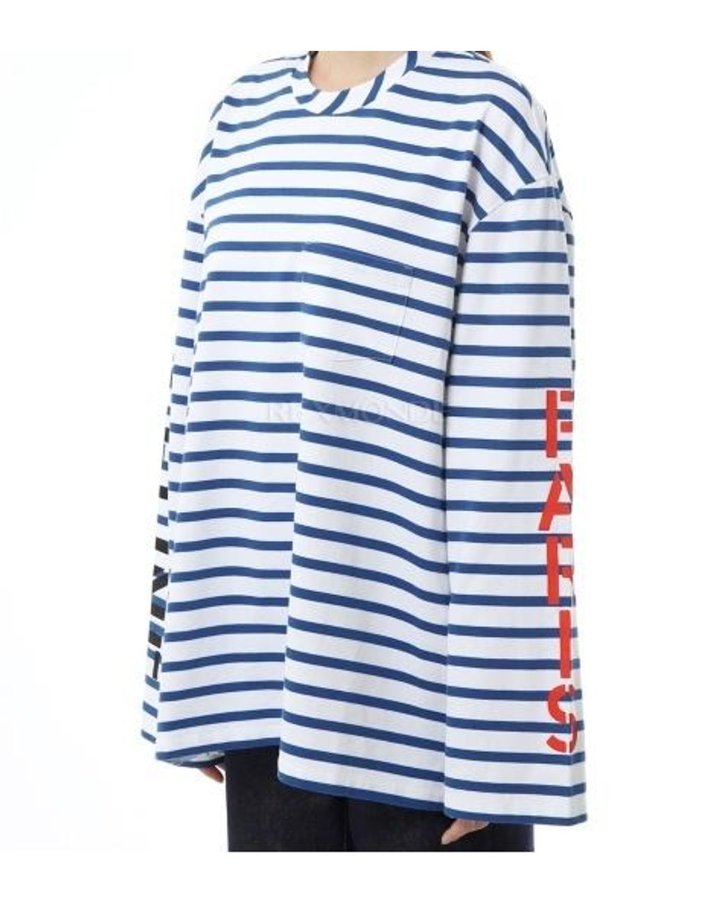 Céline Blue Long-Sleeved T-Shirt
