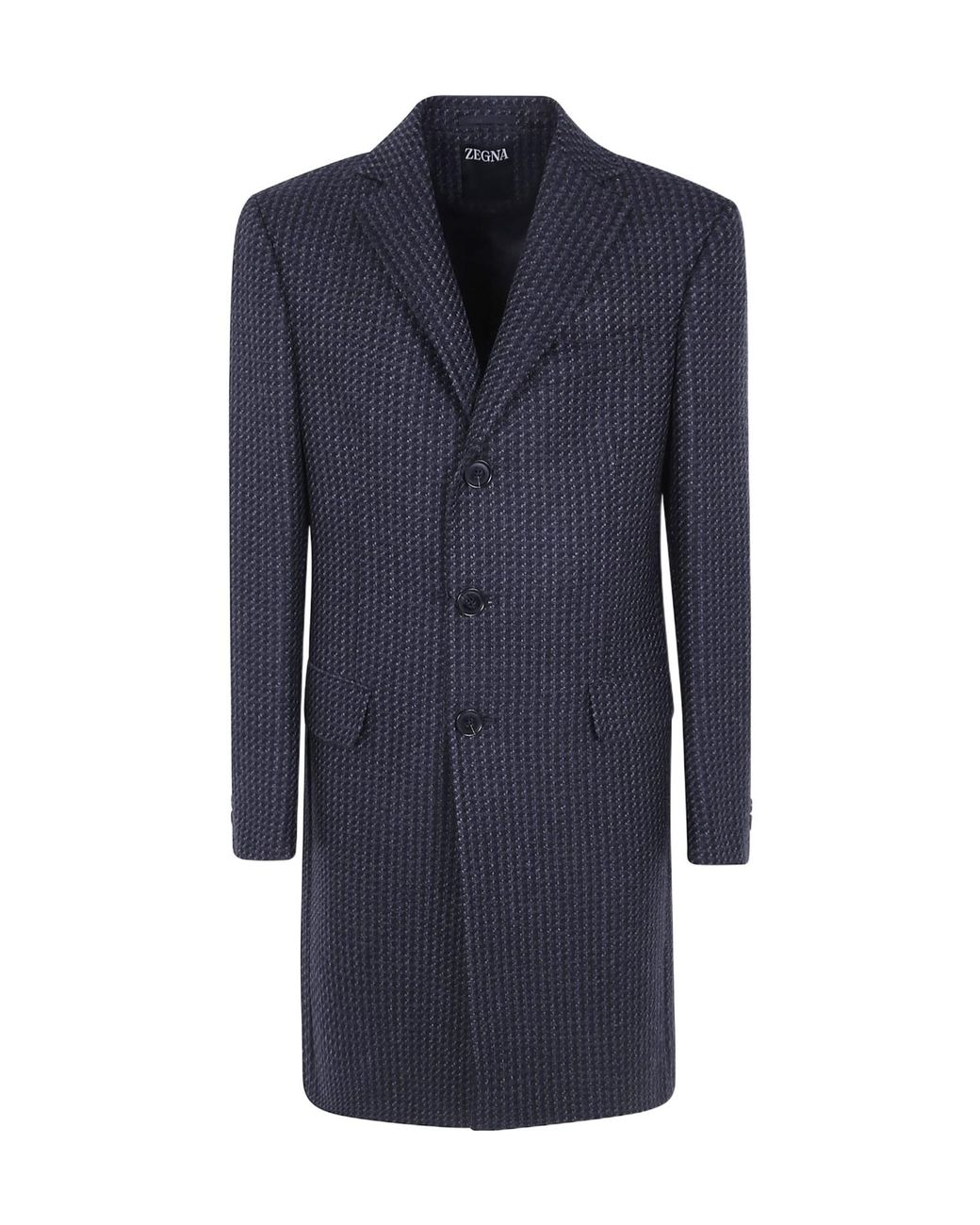 Zegna Blue Regular Style Coat for men