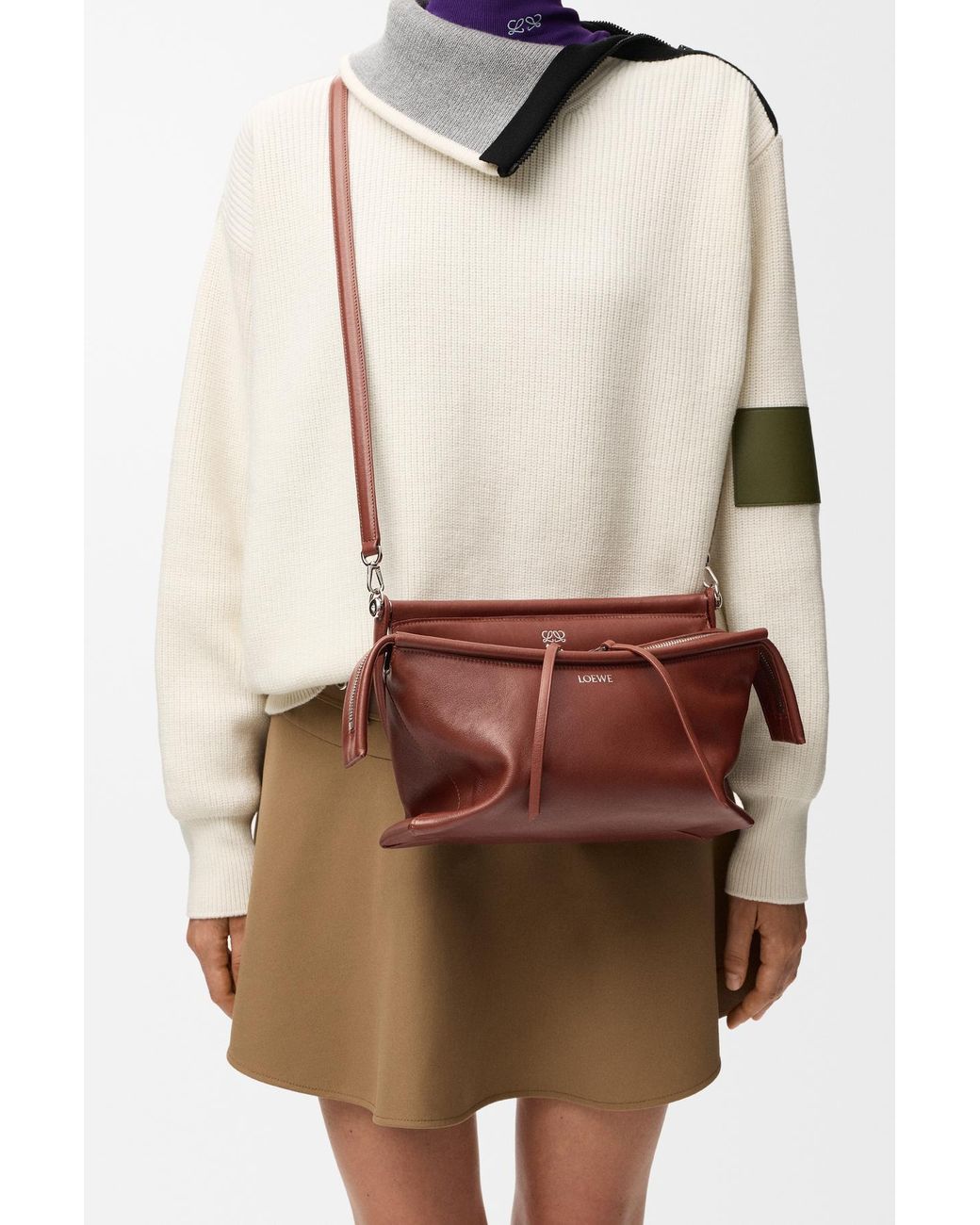 Loewe Brown Medium Top Handle Shoulder Bag