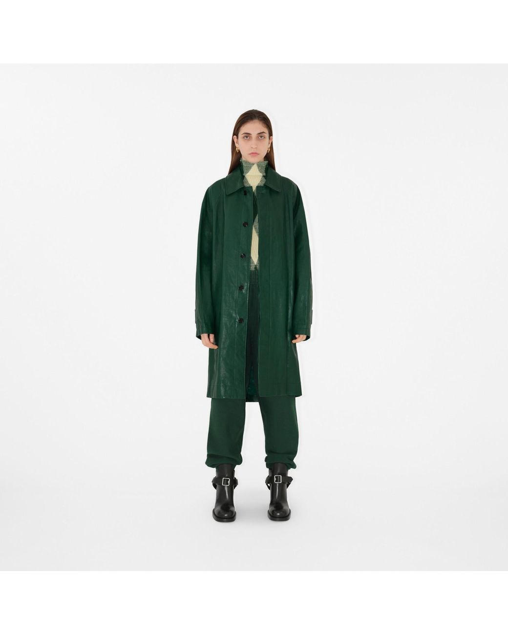 Burberry Green Logo Patch Sweatpants