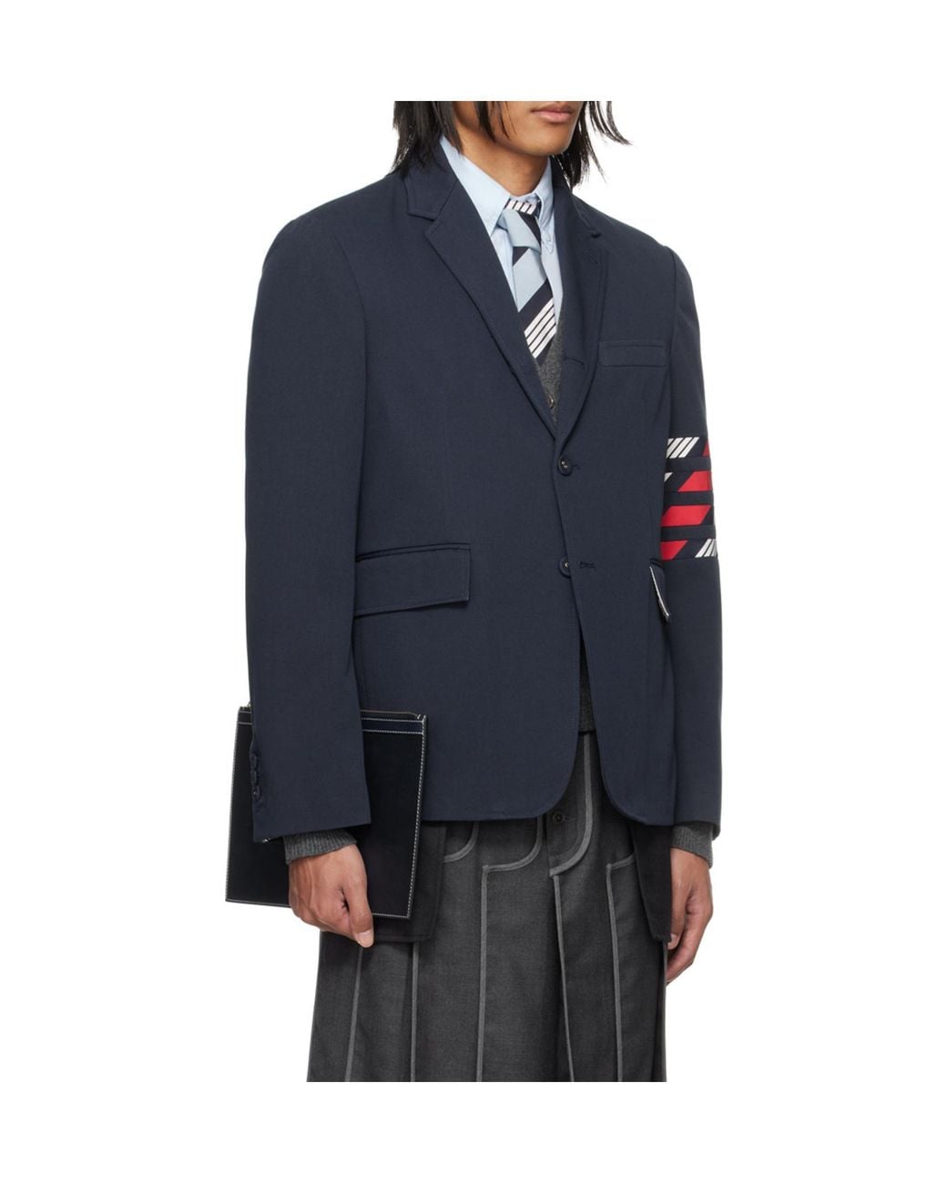 Thom Browne Blue Bar Single-Breasted Blazer for men