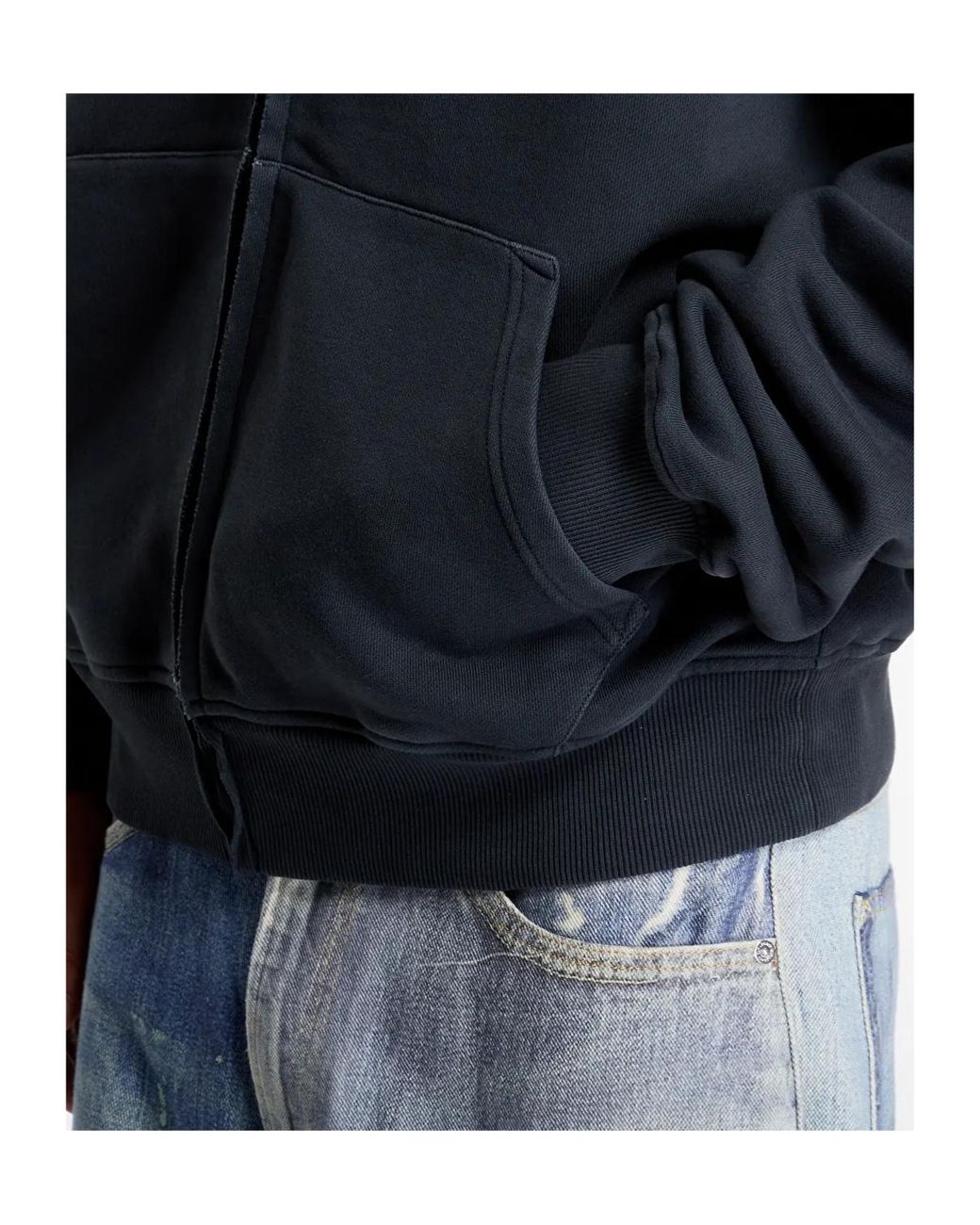Palm Angels Blue Zip-Up Hoodie for men
