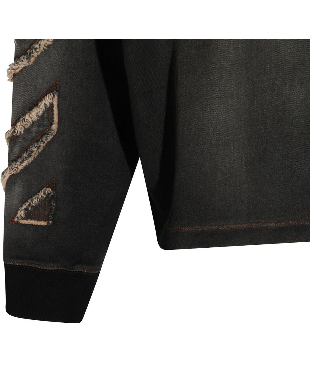 Off-White c/o Virgil Abloh Gray Frayed Detailed Drawstring Hoodie for men