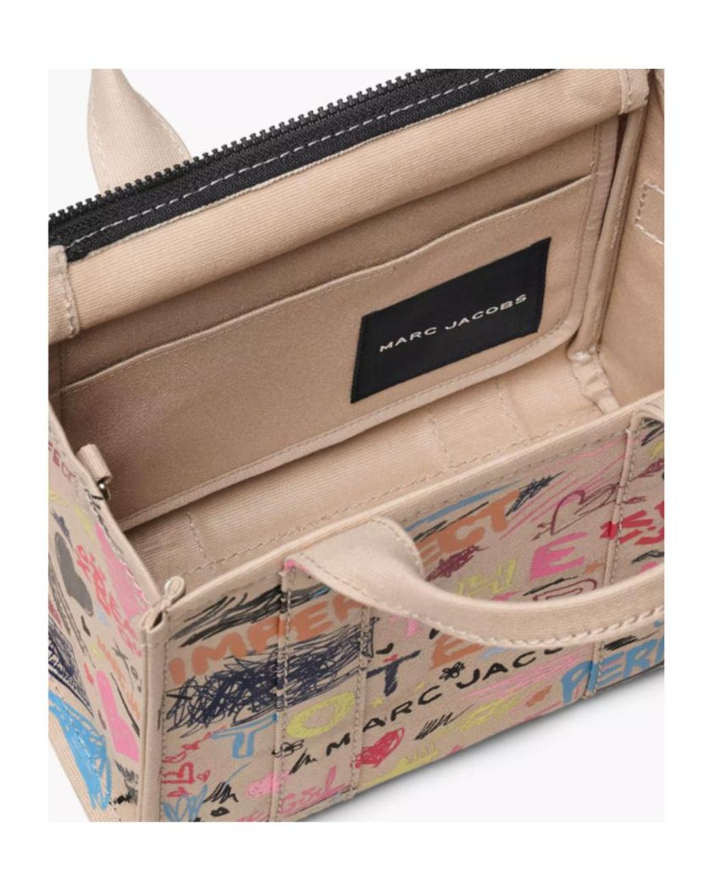 Marc Jacobs Pink The Punk Scribble Small Tote Bag
