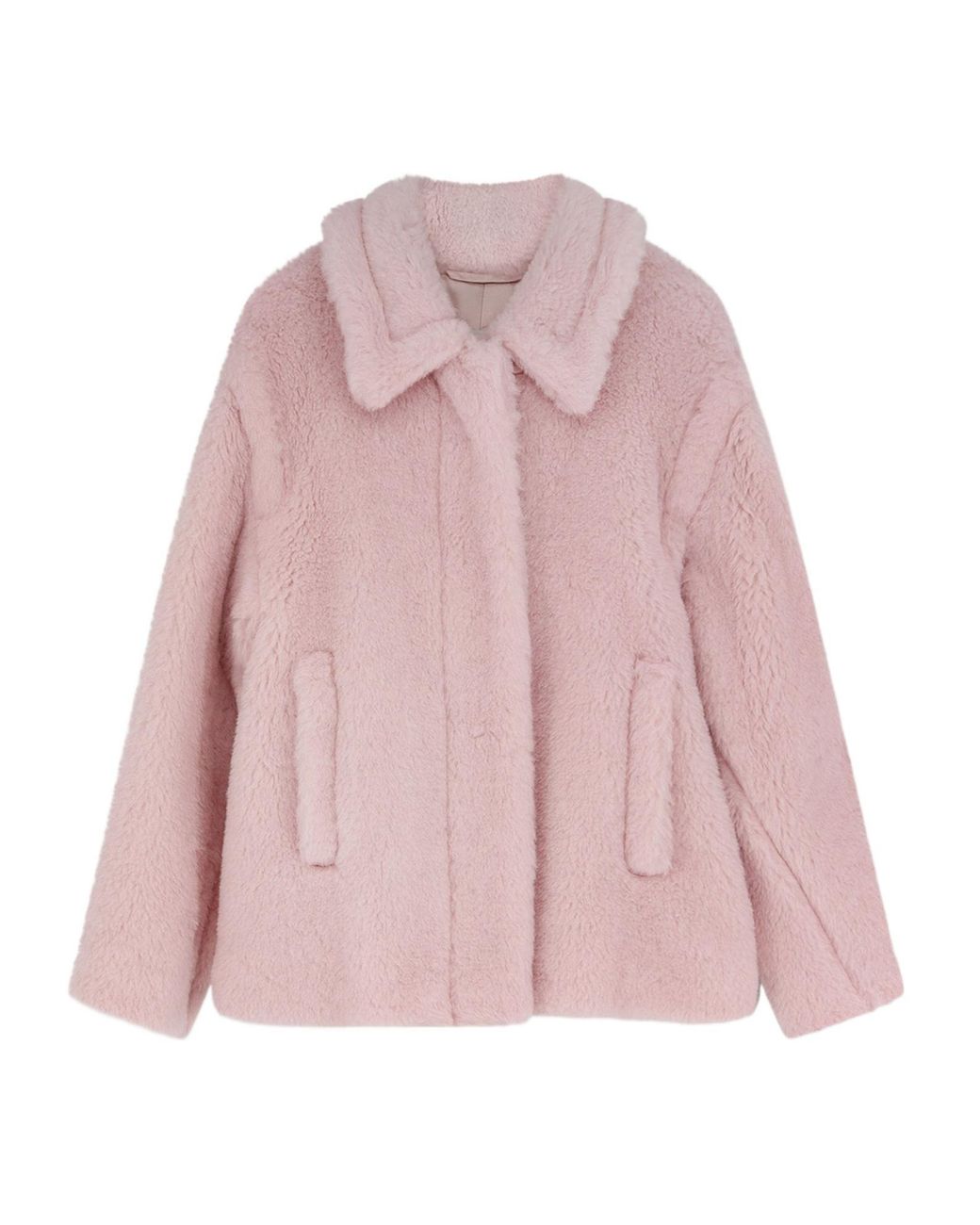 Max Mara Pink Fuggito Button-Up Coat