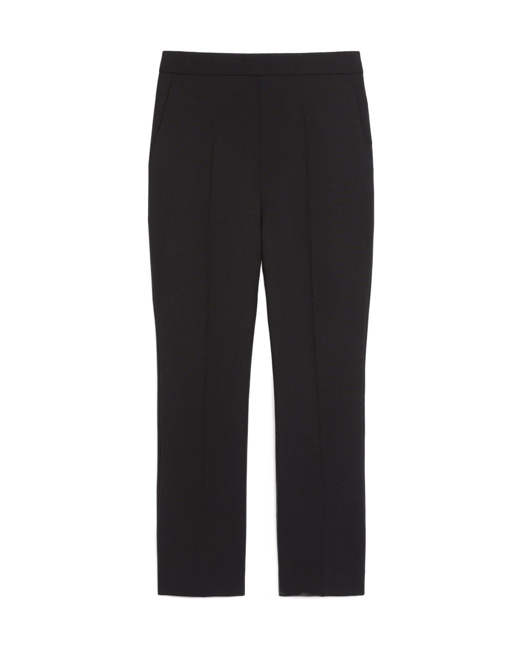 Max Mara Black Nepeta Dart Detailed Cropped Trousers