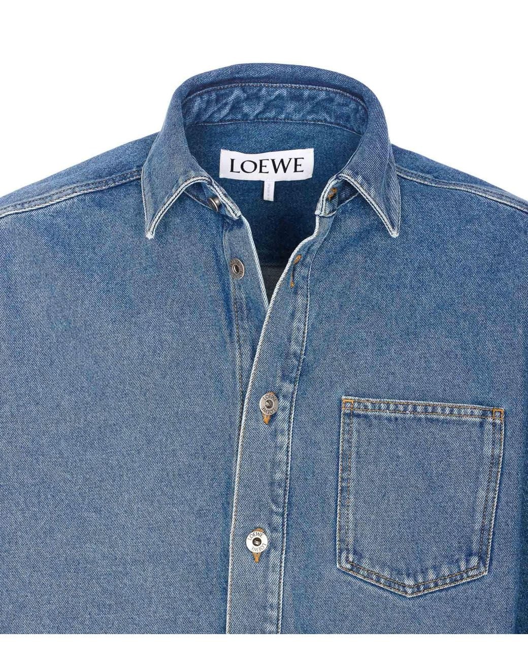Loewe Blue Anagram Overshirt for men