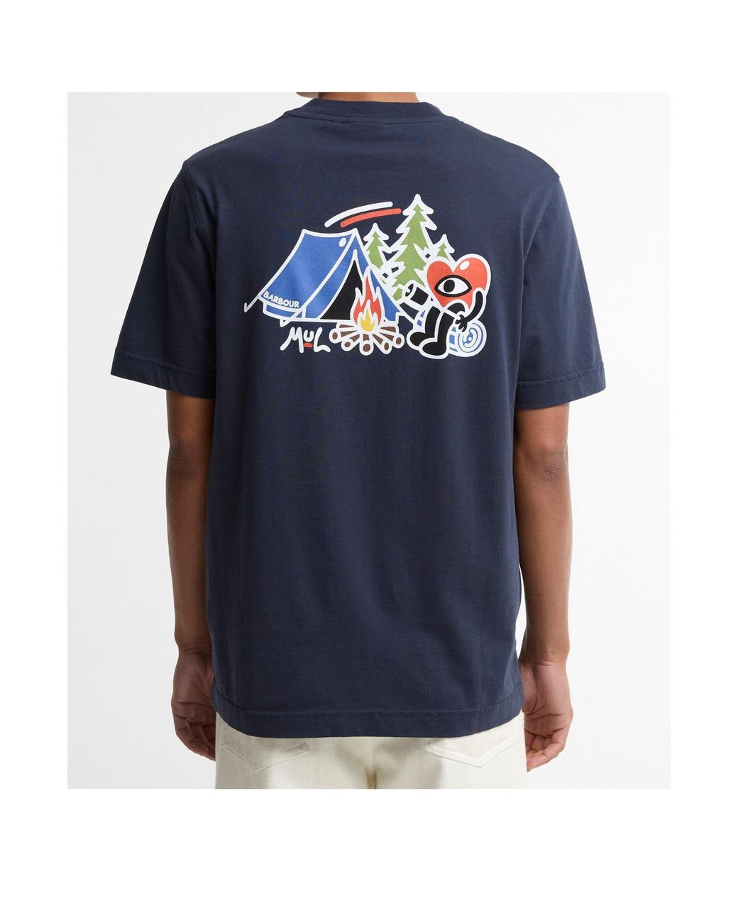 Barbour Blue Printed T-Shirt for men