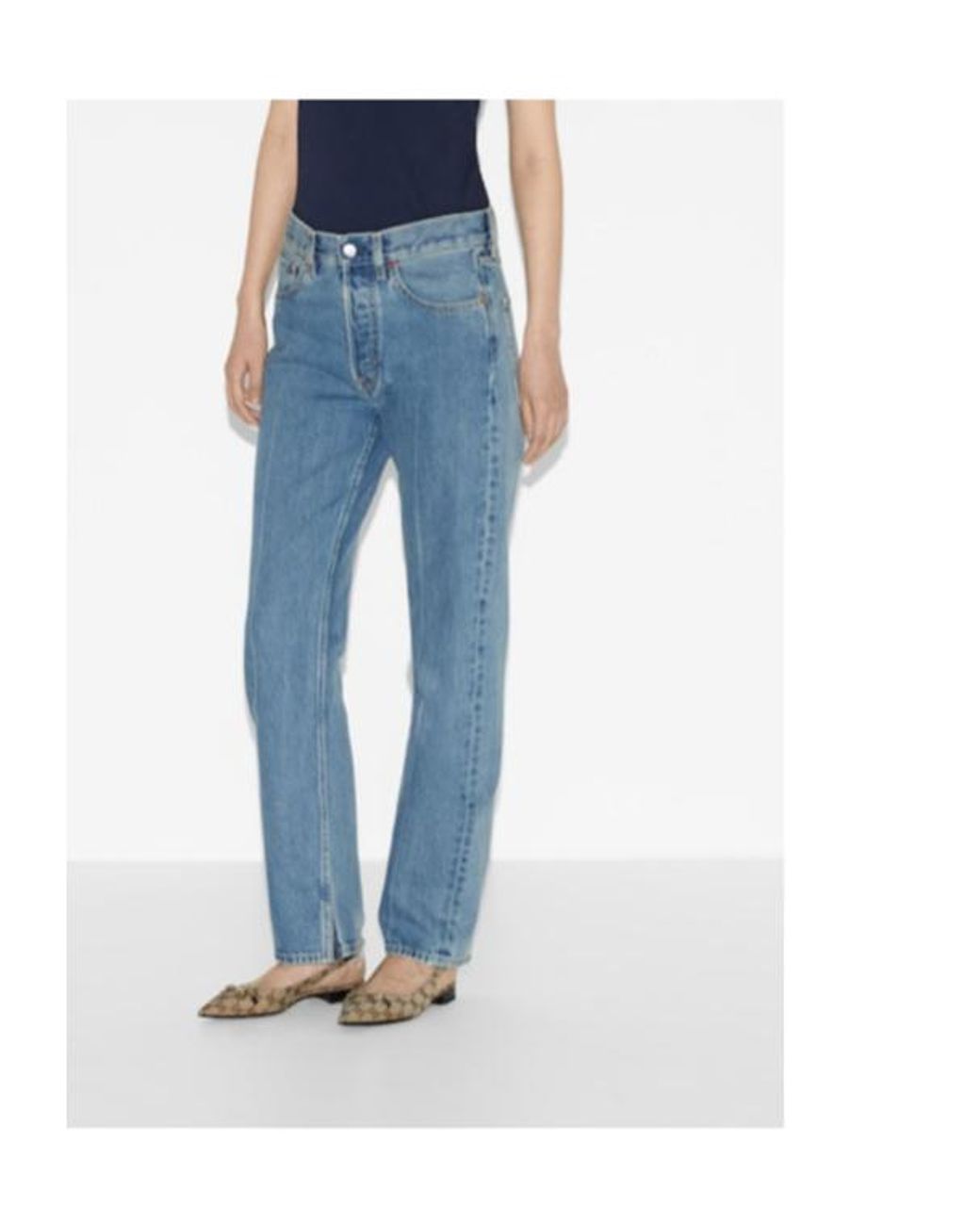 Gucci Blue Logo-Patch Jeans