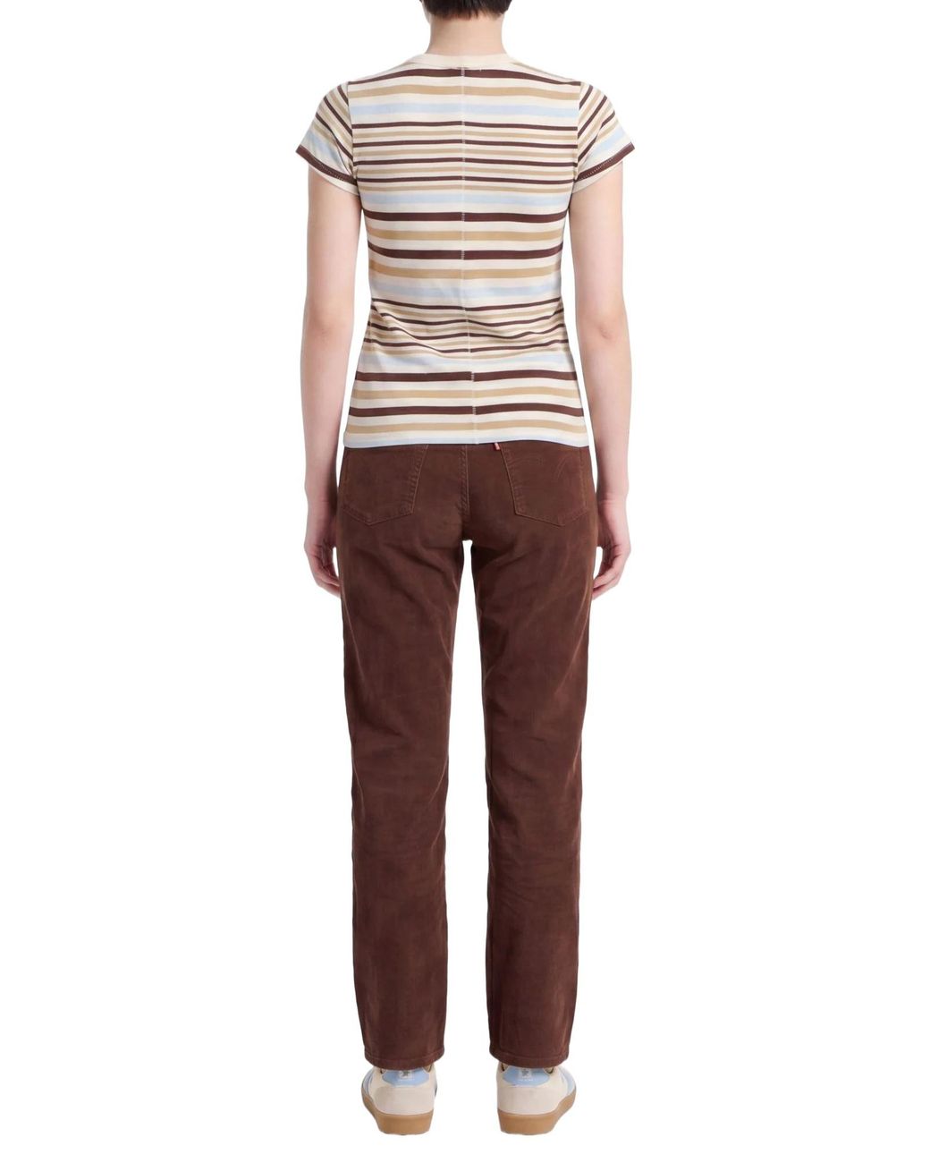 Rag & Bone White Stripedprint Shortsleeve Tshirt