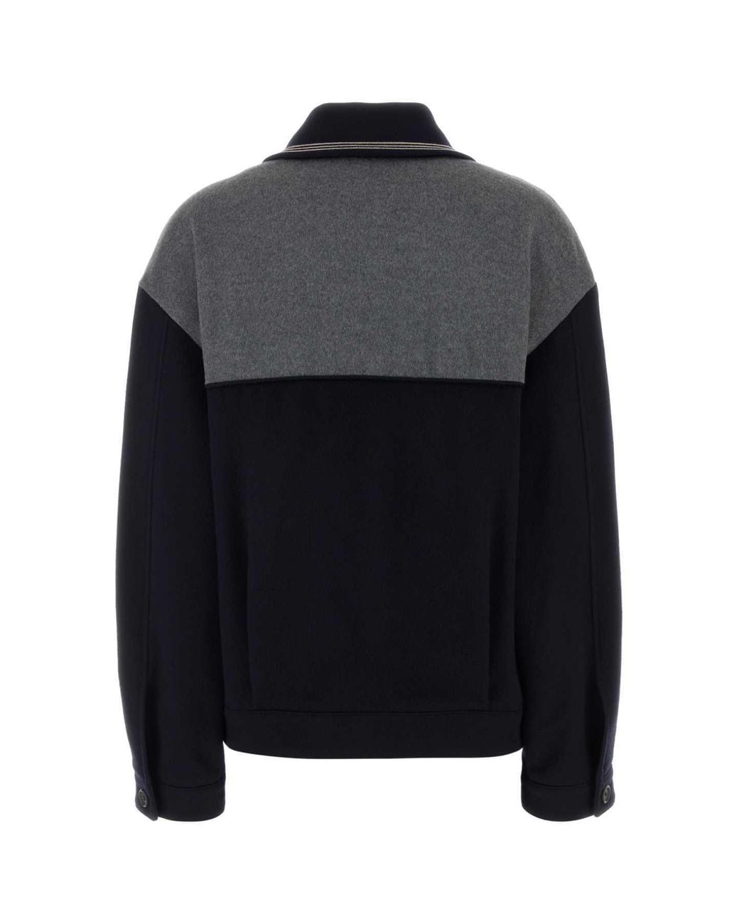 Miu Miu Blue Wool-Cashmere Bomber Jacket