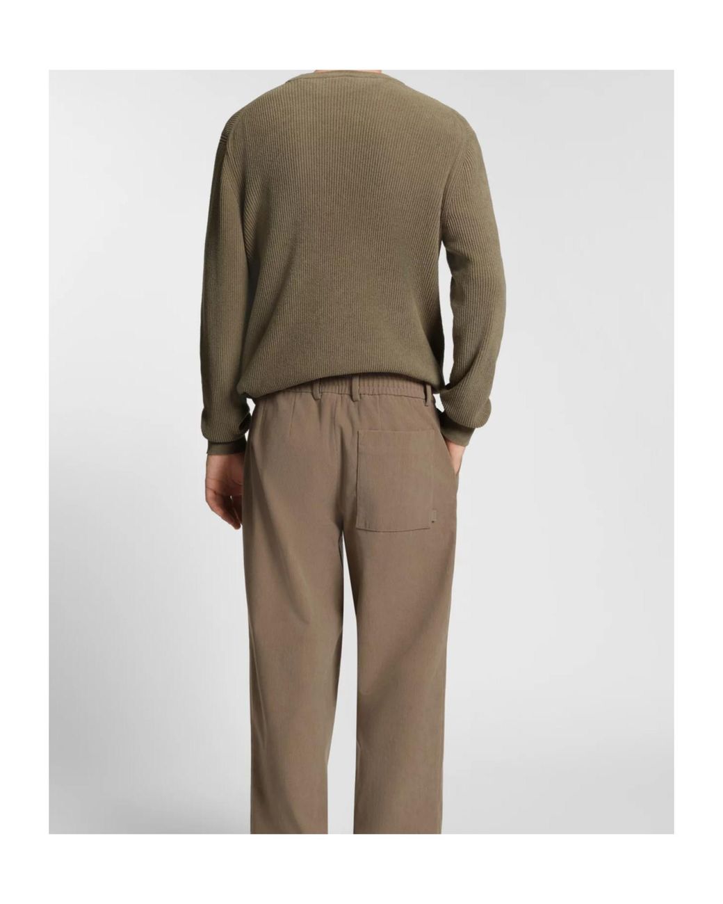 Boss Green Ribbed Crew-Neck Sweater for men