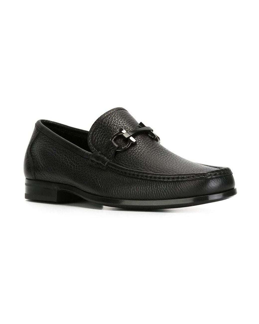 Ferragamo Black Ferragamo Gancini Ornament Loafers for men