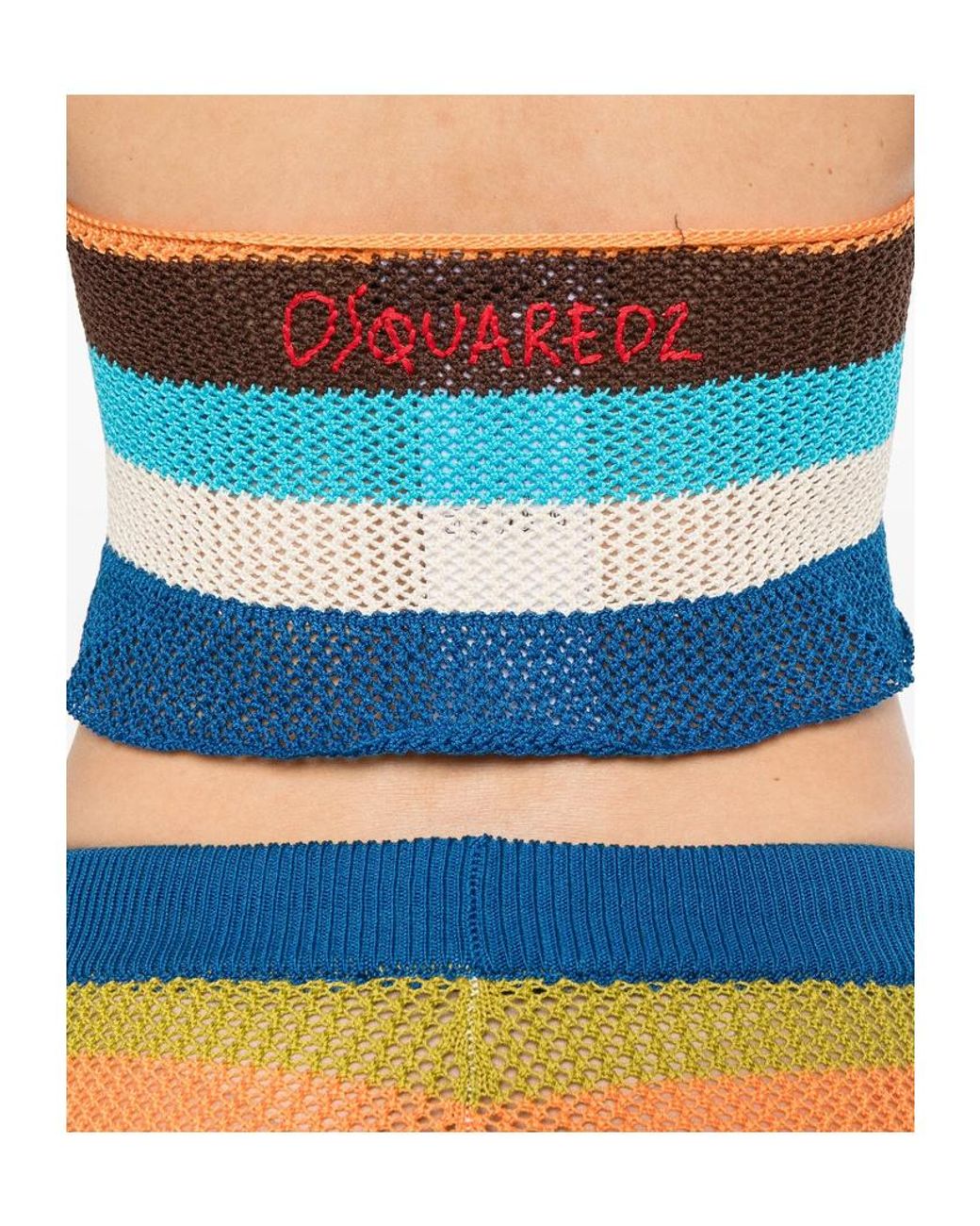 DSquared² Blue サマーラバーズ ニット ホルターネック トップ