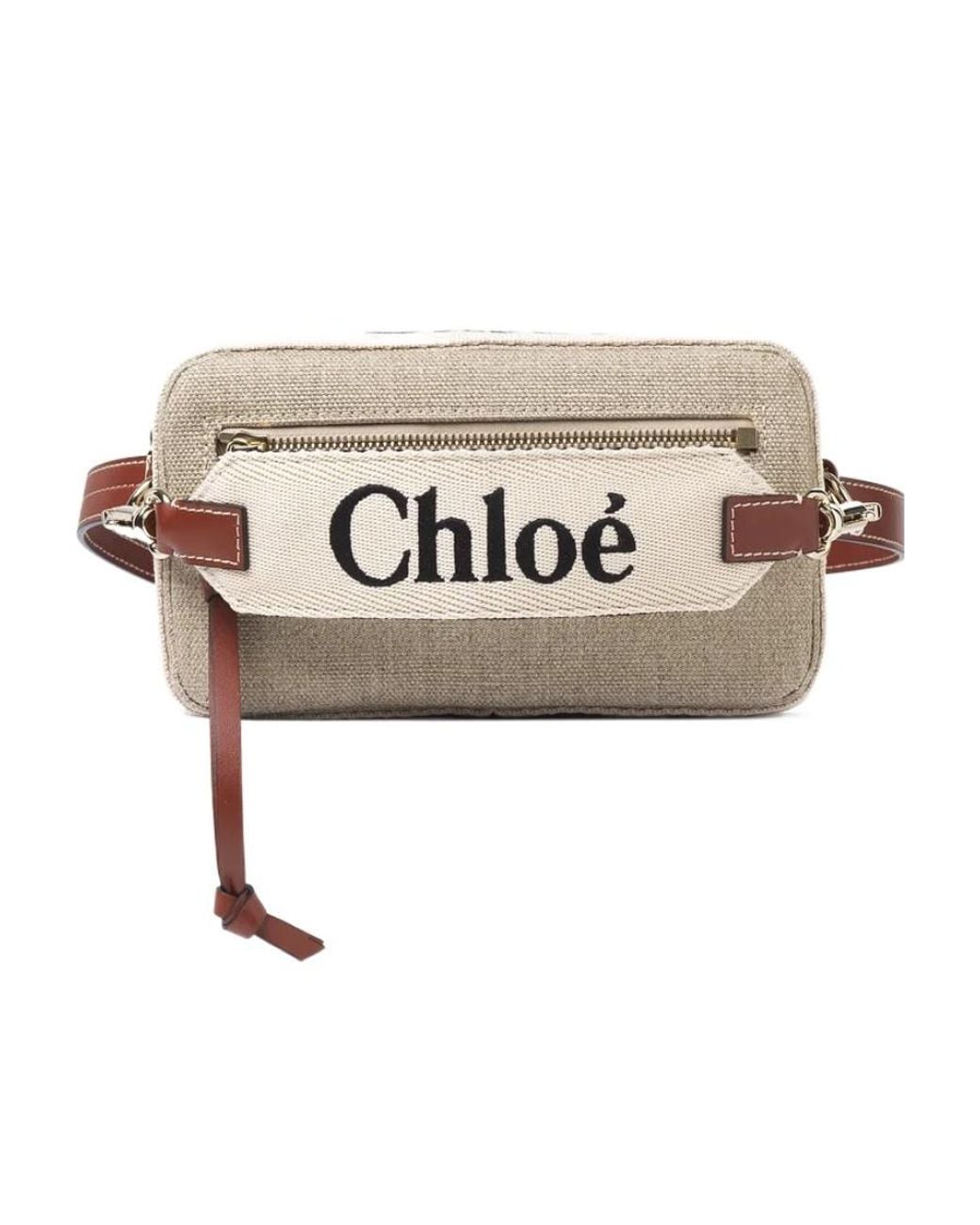 Chloé White Logo Belt Bag