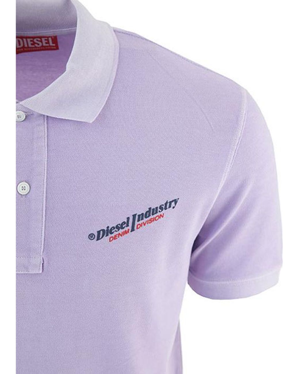 DIESEL Purple Logo-Print Short-Sleeved Polo Shirt for men
