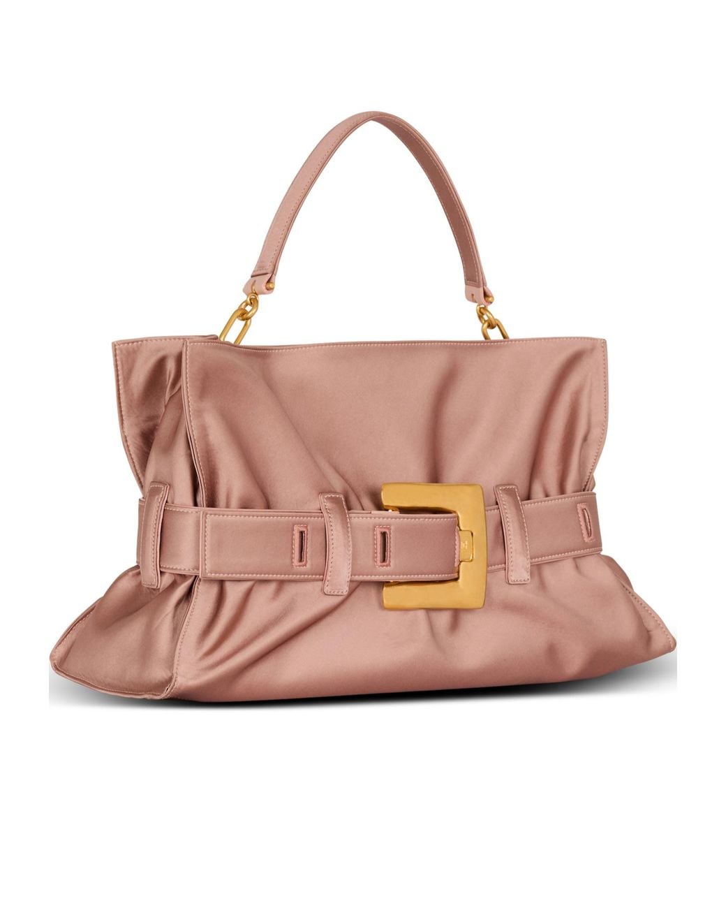 Balmain Pink Satin Anthem Medium Bag