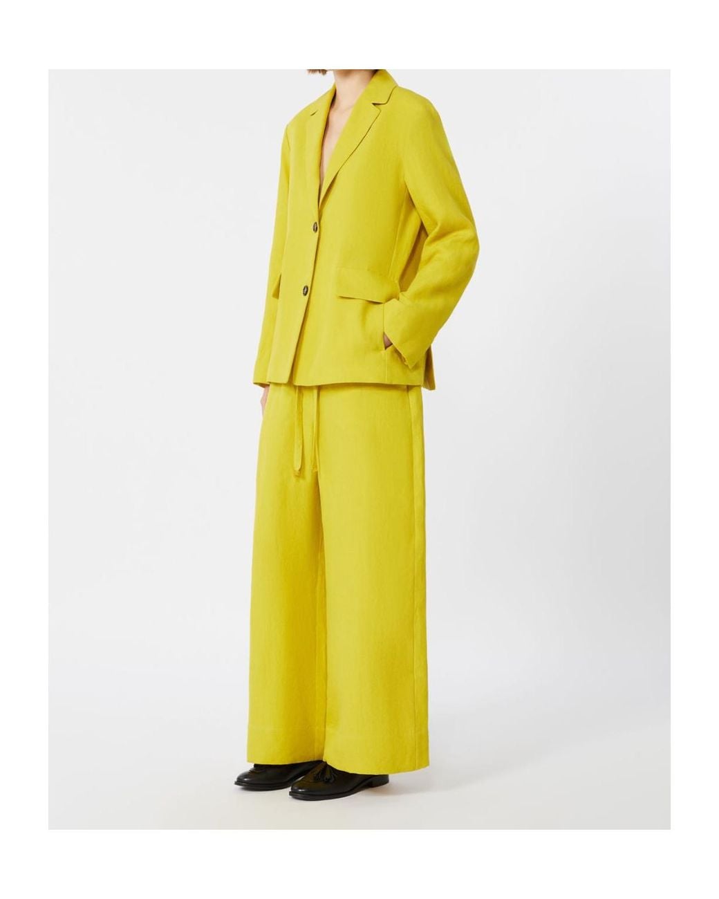 Max Mara Yellow 'S Alberta Single-Breasted Blazer