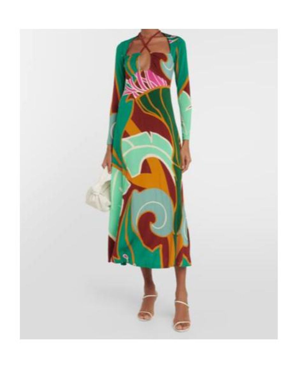 Johanna Ortiz White Printed Maxi Dress