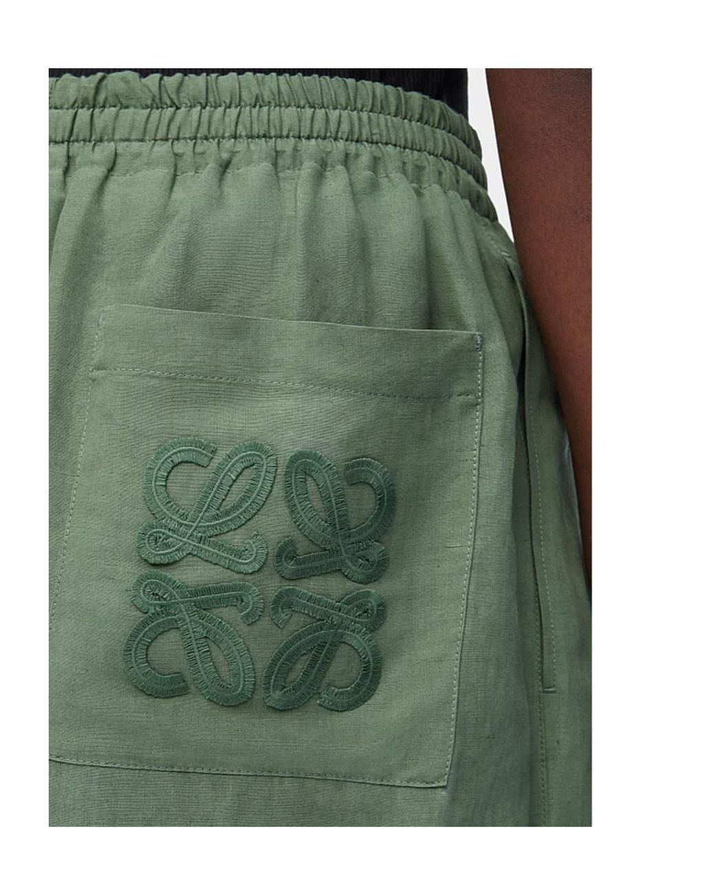 Loewe Green Cropped Trousers for men