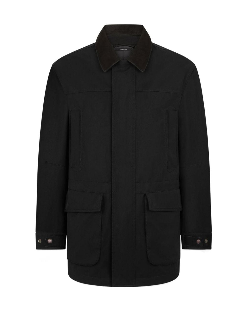 Tom Ford Black Contrast Collar Field Jacket for men