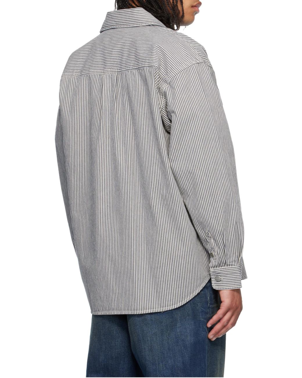Carhartt Gray Striped Zip-Front Jacket for men