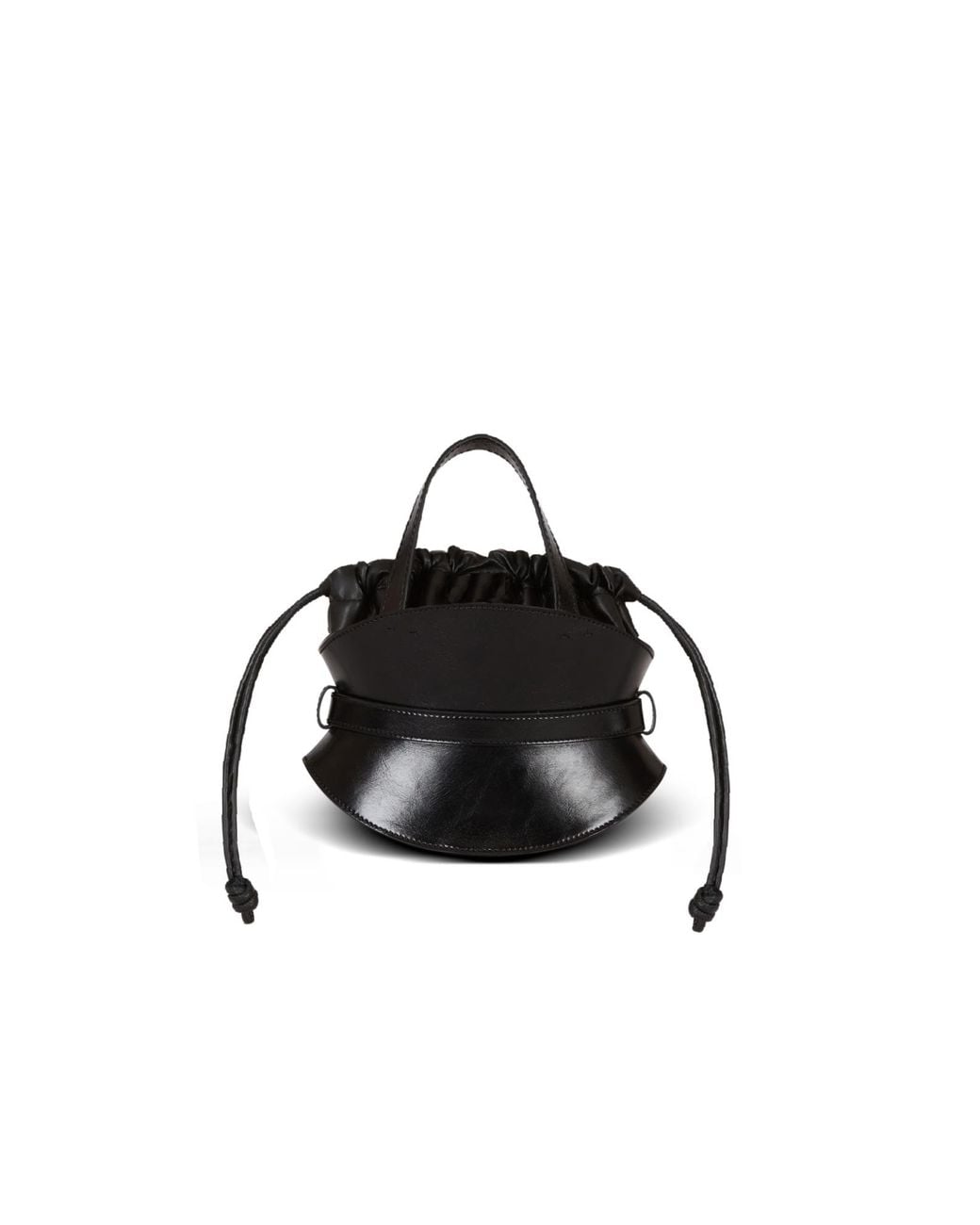 Balmain Shuffle Mini Leather Bag Black